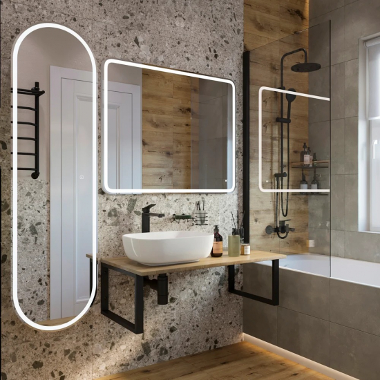 Столешница DIWO Элиста 100 светлое дерево, отверстие слева, без кронштейнов