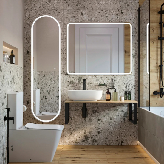 Столешница DIWO Элиста 100 светлое дерево, отверстие слева, без кронштейнов