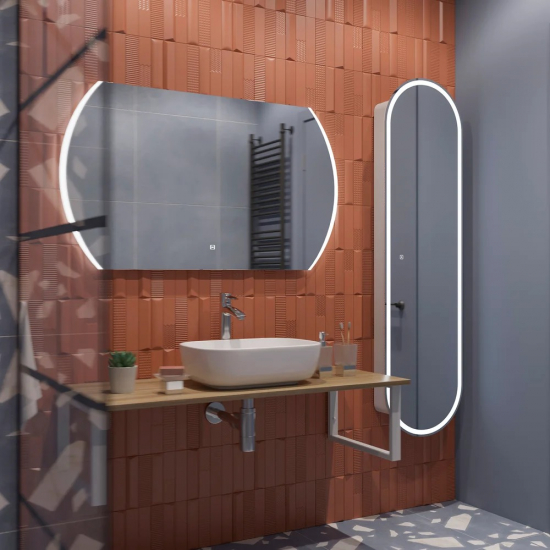 Столешница DIWO Элиста 120 светлое дерево, отверстие по центру, без кронштейнов