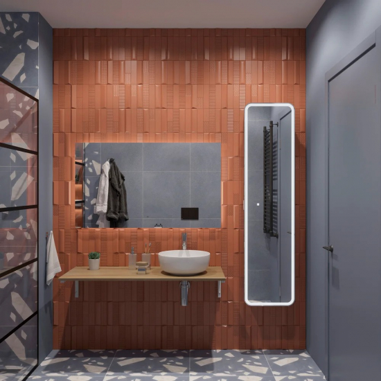 Столешница DIWO Элиста 120 светлое дерево, отверстие справа, без кронштейнов