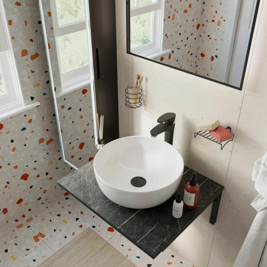 Столешница DIWO Элиста 60 черный мрамор, без кронштейнов