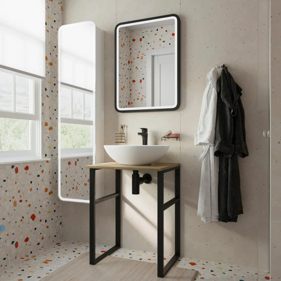 Столешница DIWO Элиста 60 светлое дерево, без кронштейнов