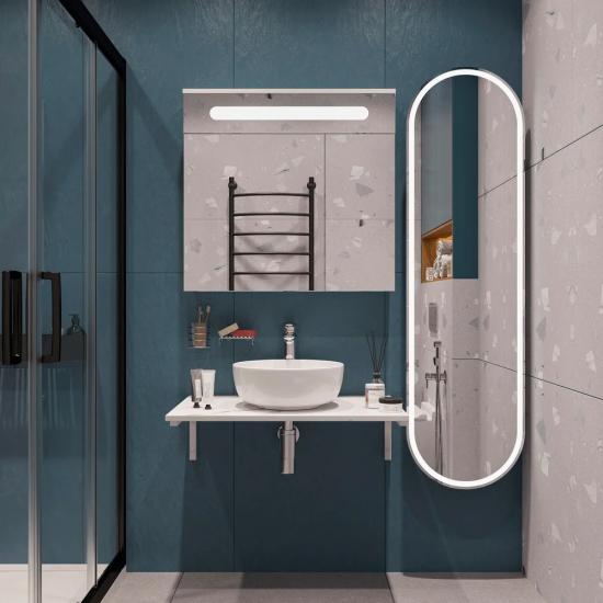 Столешница DIWO Элиста 80 белый мрамор, без кронштейнов