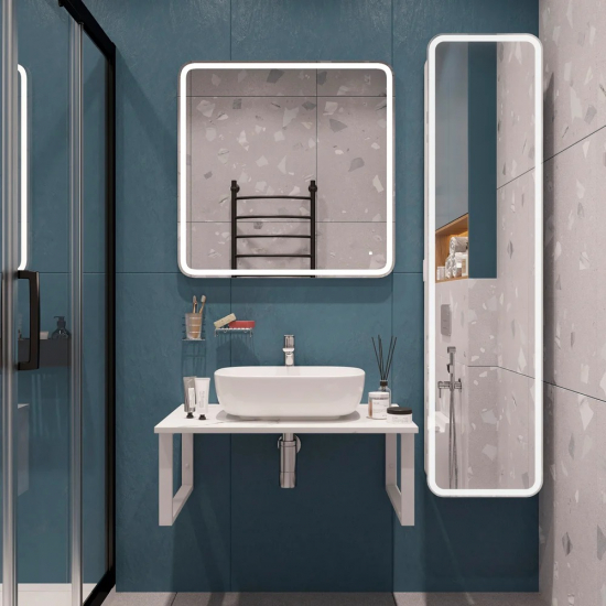 Столешница DIWO Элиста 80 белый мрамор, без кронштейнов