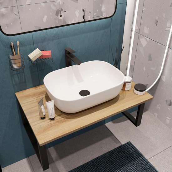 Столешница DIWO Элиста 80 светлое дерево, без кронштейнов