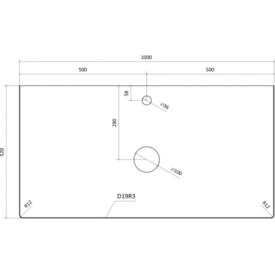 Столешница STWORKI Берген 100 светлая