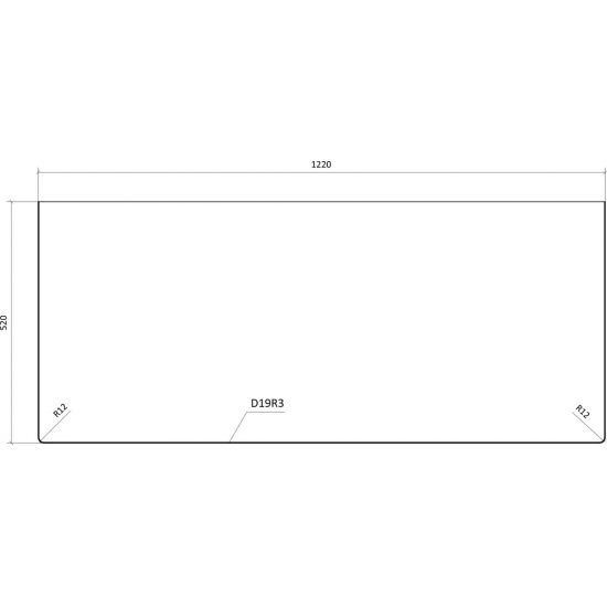 Столешница STWORKI Берген 122 темная, без отверстий