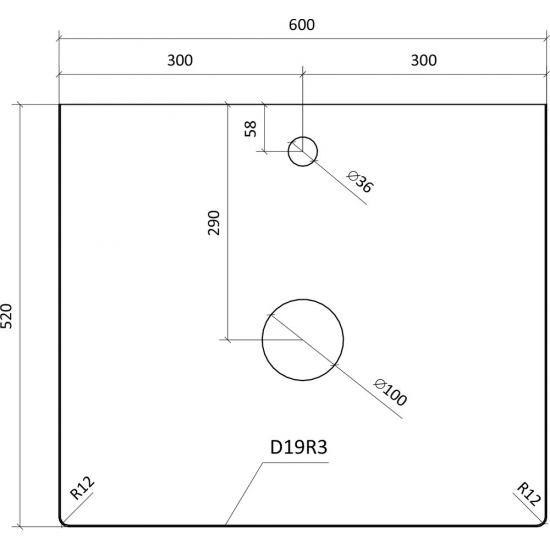 Столешница STWORKI Берген 60 темная
