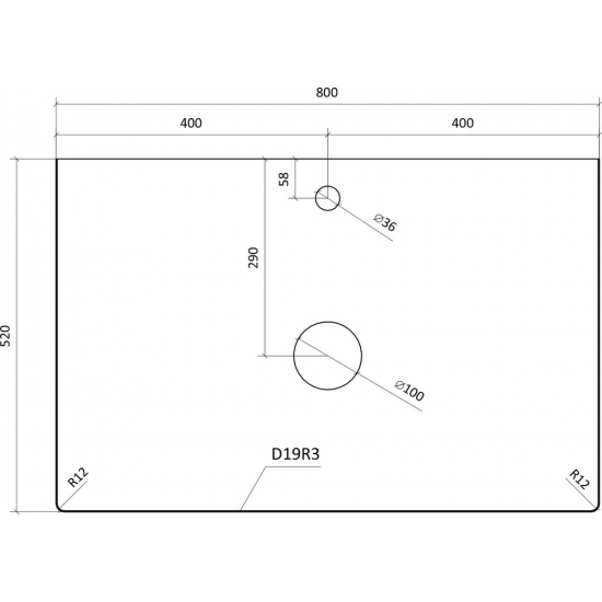 Столешница STWORKI Берген 80 светлая