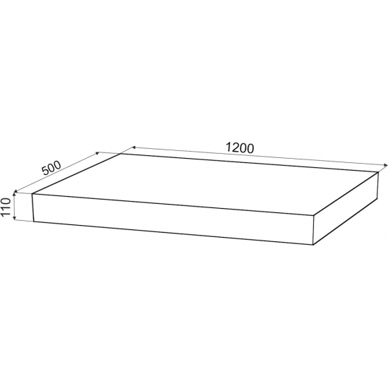 Столешница STWORKI Ольборг 120 без отверстий, дуб карпентер
