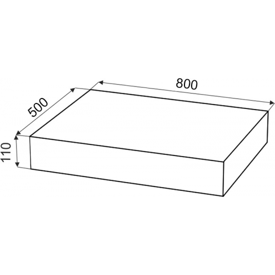 Столешница STWORKI Ольборг 80 без отверстий, дуб карпентер