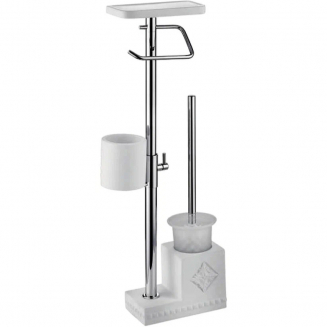 Стойка для туалета GAPPO G902-1   4-х функц. белый гранит/хром