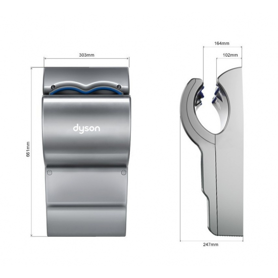 Сушилка для рук Dyson Airblade dB АВ14 серая