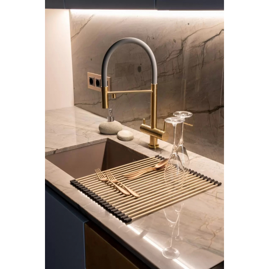 Сушилка OMOIKIRI ROLL-01-LG 4997001 складная, светлое золото