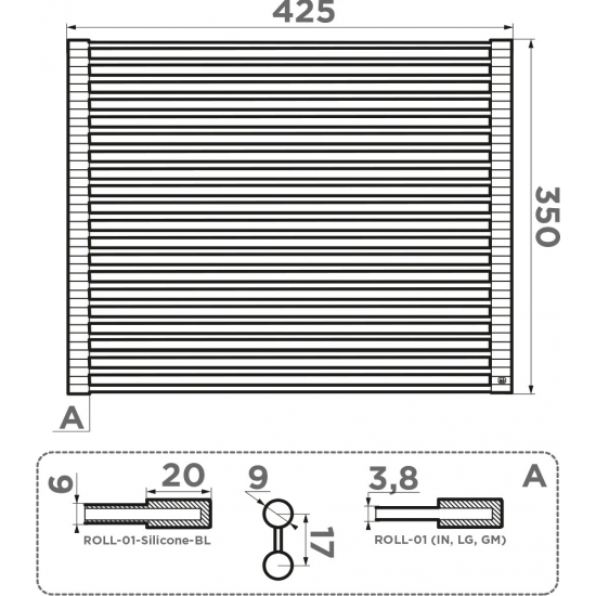 Сушилка OMOIKIRI ROLL-01-LG 4997001 складная, светлое золото