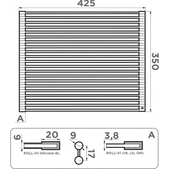 Сушилка OMOIKIRI ROLL-01-Silicone-BL 4997006 складная, графит