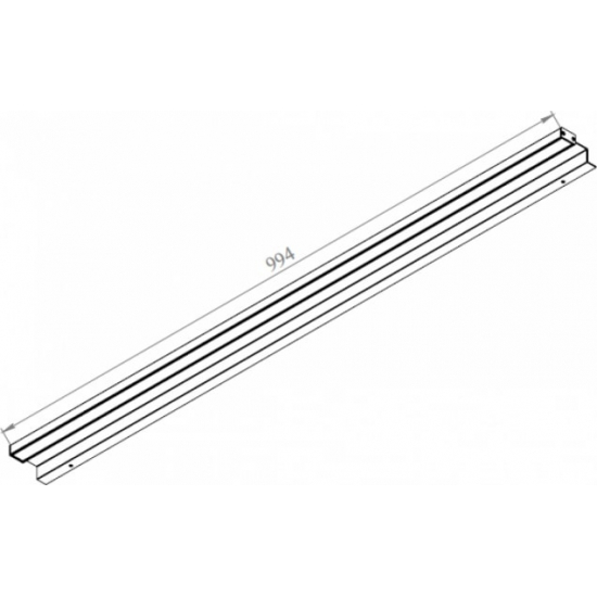 Светильник для зеркала DE AQUA Алюминиум 100 серебро