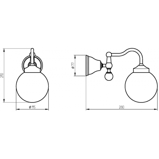 Светильник Migliore Provance 17710 золото