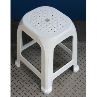 Табурет РОССПЛАСТ Симпатия большой белый (высота 45 см)