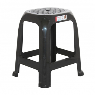 Табурет РОССПЛАСТ Симпатия большой черный (высота 45 см)