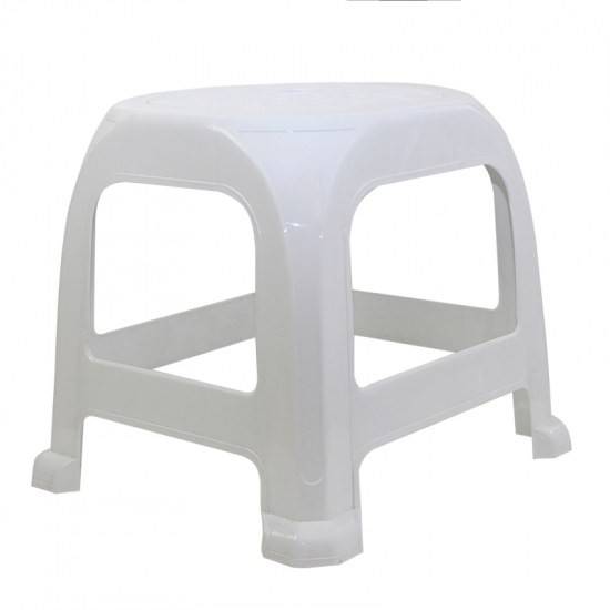 Табурет РОССПЛАСТ Симпатия маленький белый (высота 30 см)