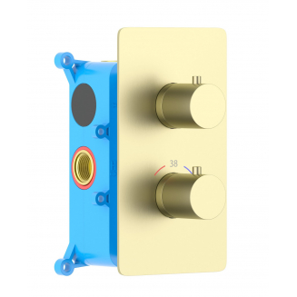 Термостатический смеситель встраиваемый AQUATEK Европа AQ1391BG С ВНУТРЕННЕЙ ЧАСТЬЮ, шлиф.золото