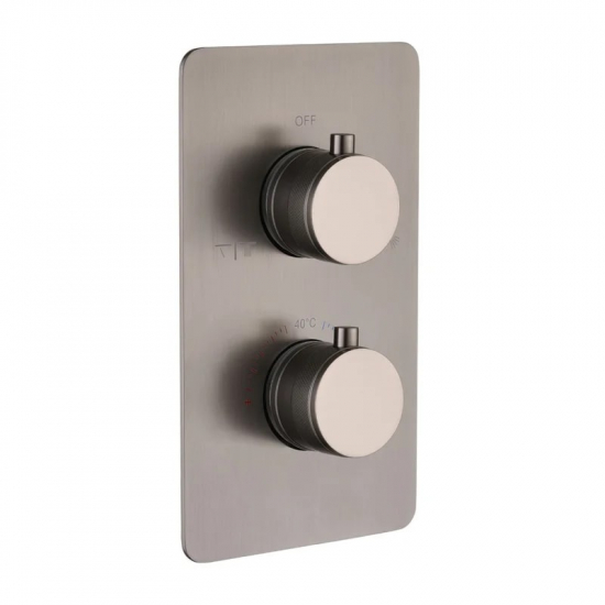 Термостатический смеситель встраиваемый BOHEME Cell 134-2-GM С ВНУТРЕННЕЙ ЧАСТЬЮ, антрацит