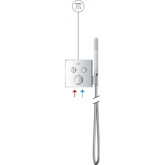 Термостатический смеситель встраиваемый GROHE Grohtherm SmartControl 29120000 для душа, хром