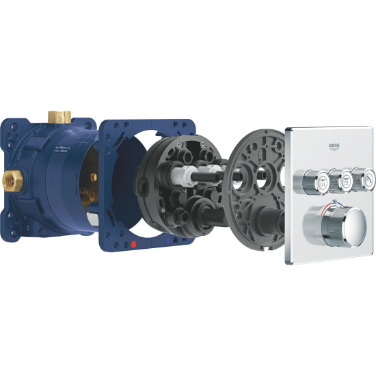 Термостатический смеситель встраиваемый GROHE Grohtherm SmartControl 29126000 для душа, хром