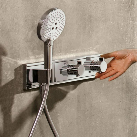 Термостатический смеситель встраиваемый HANSGROHE RainSelect 15355000, С ВНУТРЕННЕЙ ЧАСТЬЮ, хром