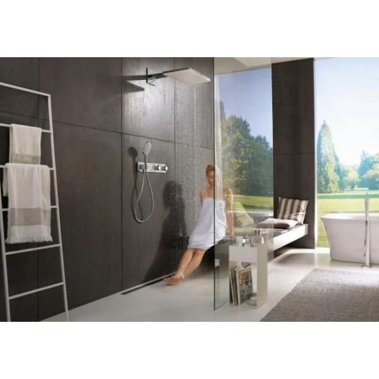Термостатический смеситель встраиваемый HANSGROHE RainSelect 15356400 для душа, матовый белый, хром