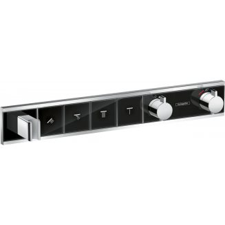 Термостатический смеситель встраиваемый HANSGROHE RainSelect 15357600 шлифованный чёрный хром