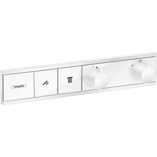 Термостатический смеситель встраиваемый HANSGROHE RainSelect 15380700 С ВНУТРЕННЕЙ ЧАСТЬЮ, белый
