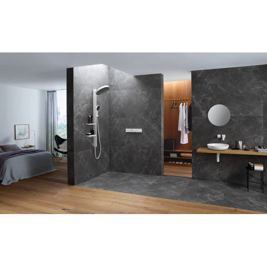 Термостатический смеситель встраиваемый HANSGROHE RainSelect 15380700 С ВНУТРЕННЕЙ ЧАСТЬЮ, белый