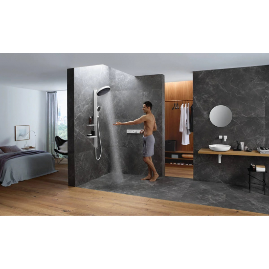 Термостатический смеситель встраиваемый HANSGROHE RainSelect 15380700 С ВНУТРЕННЕЙ ЧАСТЬЮ, белый