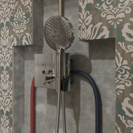 Термостатический смеситель встраиваемый HANSGROHE ShowerSelect 15765000, С ВНУТРЕННЕЙ ЧАСТЬЮ, хром