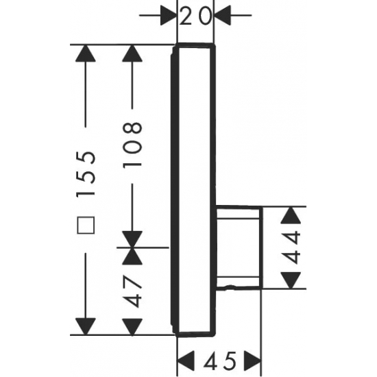 Термостатический смеситель встраиваемый HANSGROHE ShowerSelect 15768000, С ВНУТРЕННЕЙ ЧАСТЬЮ, хром