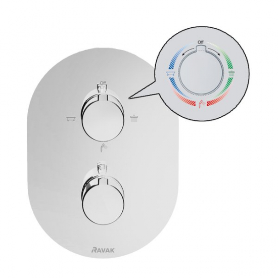 Термостатический смеситель встраиваемый RAVAK Chrome CR 067.00 хром