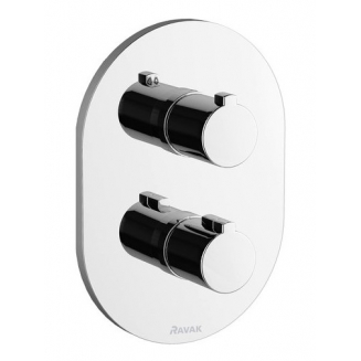Термостатический смеситель встраиваемый RAVAK Chrome CR 067.00, С ВНУТРЕННЕЙ ЧАСТЬЮ, хром