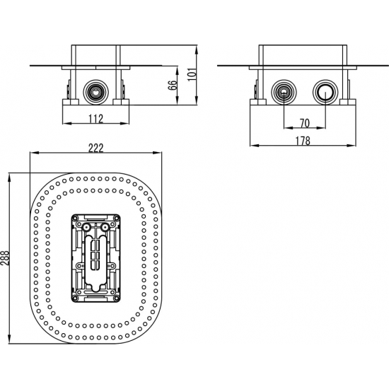 Термостатический смеситель встраиваемый RAVAK Chrome CR 067.00, С ВНУТРЕННЕЙ ЧАСТЬЮ, хром
