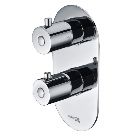 Термостатический смеситель встраиваемый WASSERKRAFT Berkel 4833 С ВНУТРЕННЕЙ ЧАСТЬЮ, хром