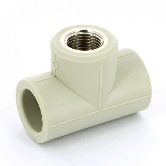Тройник комбинированный PPR FV-PLAST 25х1/2"х25 внутренняя резьба, серый