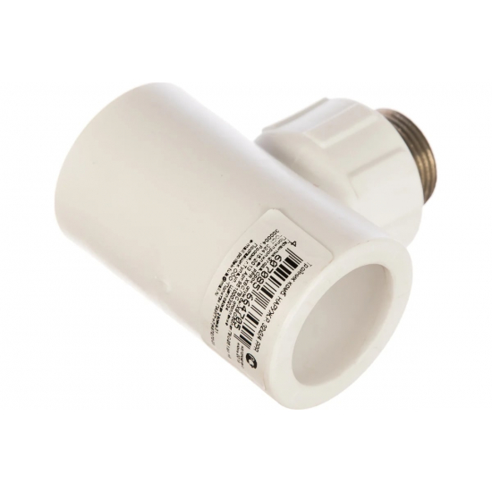 Тройник комбинированный PPR ПОЛИТЭК 32х3/4"х32 наружная резьба, белый