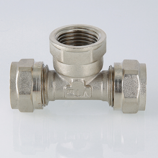 Тройник обжимной VALTEC 16 мм х 1/2" с переходом на внутреннюю резьбу VTm.332.N.160416