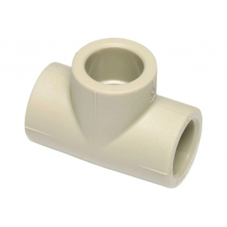 Тройник полипропиленовый EKOPLASTIK 50x50x50 мм серый