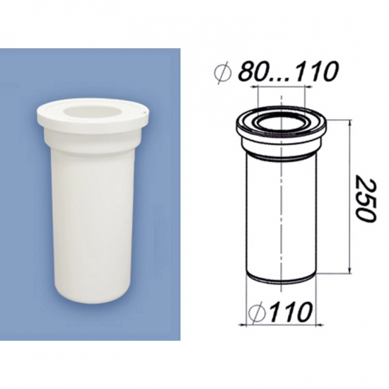Труба фановая УКЛАД Т110.00.00 110 прямая L250