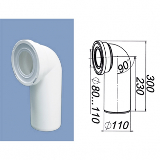 Труба фановая УКЛАД Т110.90.00 110 90 градусов L230