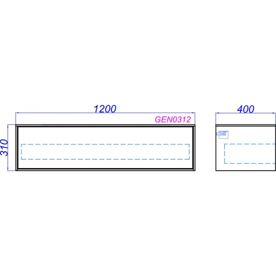 Тумба AQWELLA 5 stars Genesis 120 белая
