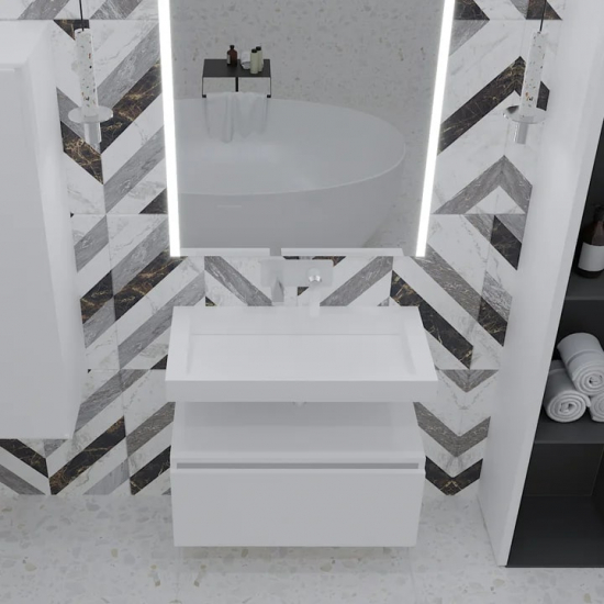 Тумба Armadi Art Flat Valessi Uno-S 100 белый глянец