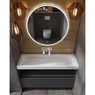 Тумба Armadi Art Flat Valessi Uno-S 120 антрацит глянец